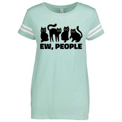 Ew People Funny Cat Lover Enza Ladies Jersey Football T-Shirt