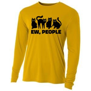 Ew People Funny Cat Lover Cooling Performance Long Sleeve Crew