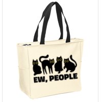 Ew People Funny Cat Lover Zip Tote Bag