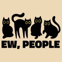 Ew People Funny Cat Lover Zip Tote Bag