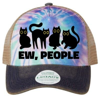 Ew People Funny Cat Lover Legacy Tie Dye Trucker Hat