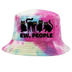 Ew People Funny Cat Lover Tie-Dyed Bucket Hat