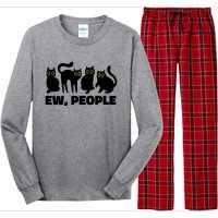 Ew People Funny Cat Lover Long Sleeve Pajama Set