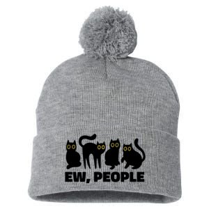 Ew People Funny Cat Lover Pom Pom 12in Knit Beanie