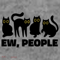 Ew People Funny Cat Lover Womens T-Shirt