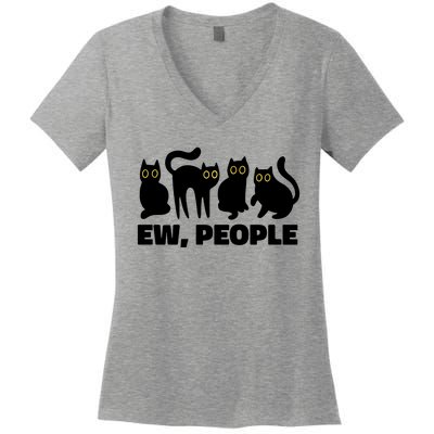 Ew People Funny Cat Lover Women's V-Neck T-Shirt