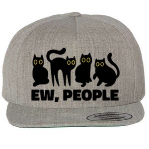 Ew People Funny Cat Lover Wool Snapback Cap