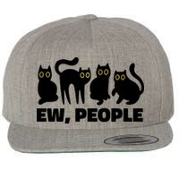 Ew People Funny Cat Lover Wool Snapback Cap