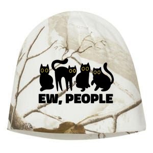 Ew People Funny Cat Lover Kati - Camo Knit Beanie