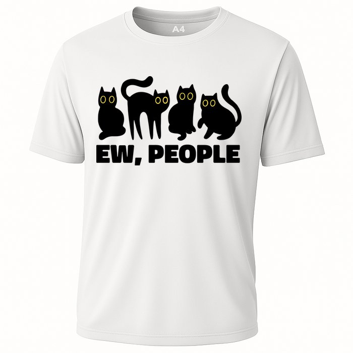 Ew People Funny Cat Lover Cooling Performance Crew T-Shirt