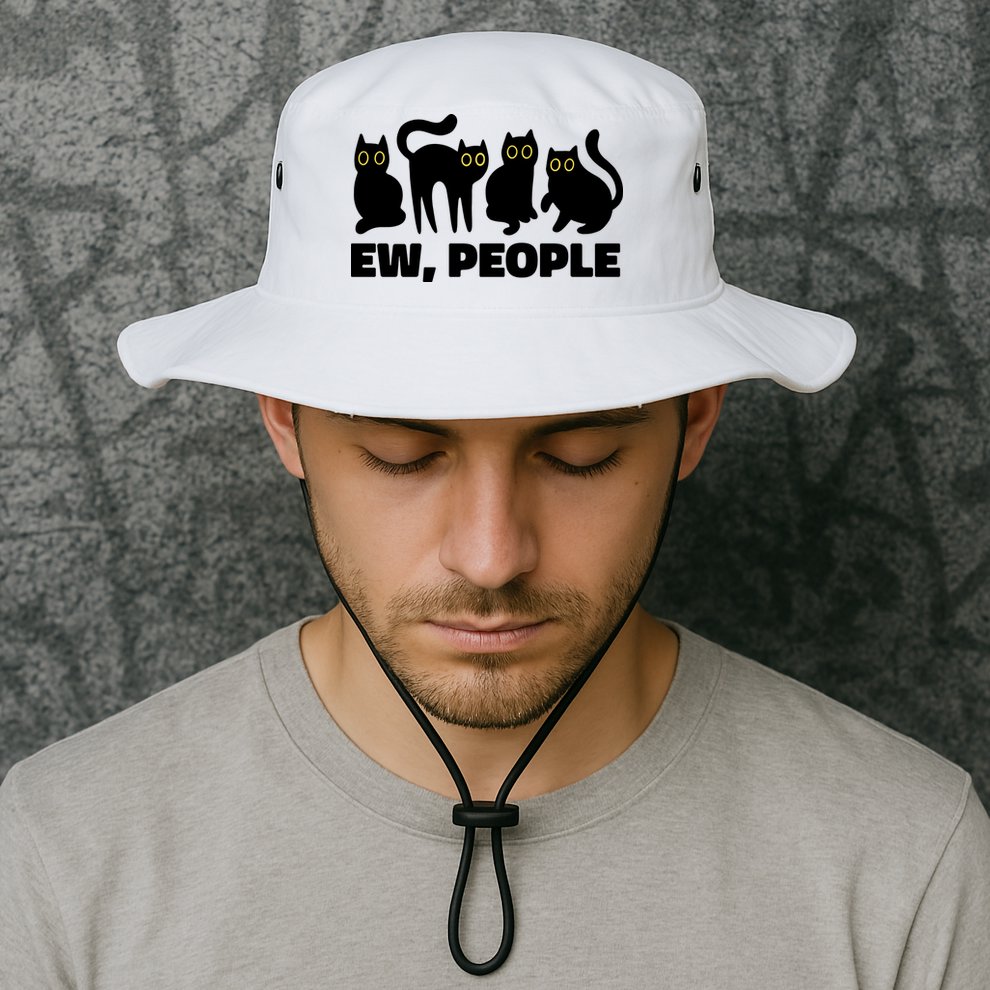Ew People Funny Cat Lover Bucket Hat
