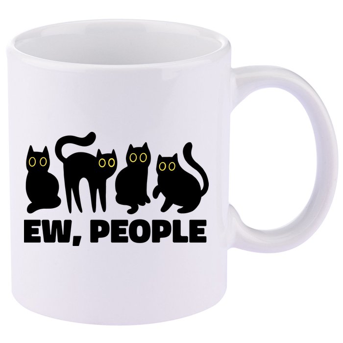 Ew People Funny Cat Lover 11oz C Handle Ceramic Mug