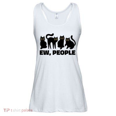 Ew People Funny Cat Lover Ladies Essential Flowy Tank