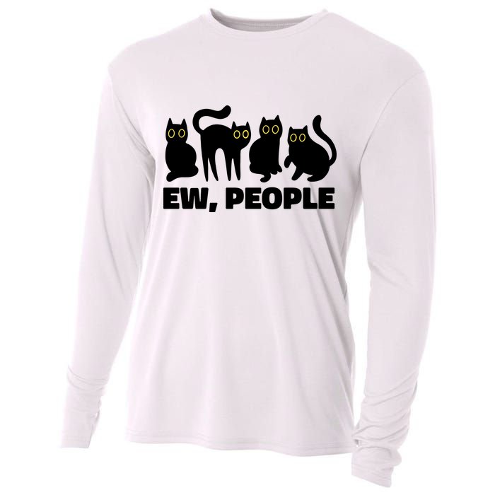 Ew People Funny Cat Lover Cooling Performance Long Sleeve Crew