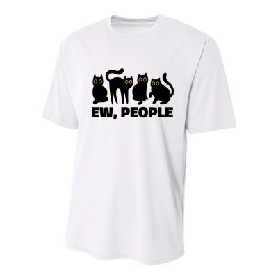Ew People Funny Cat Lover Youth Performance Sprint T-Shirt