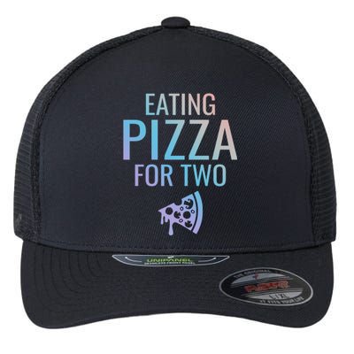 Eating Pizza For Two Great Gift Pregnancy Gift Flexfit Unipanel Trucker Cap