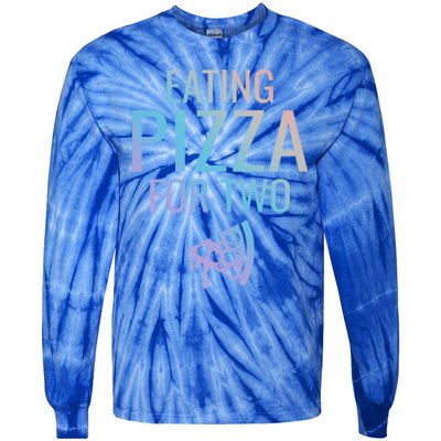 Eating Pizza For Two Great Gift Pregnancy Gift Tie-Dye Long Sleeve Shirt