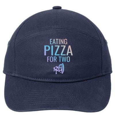 Eating Pizza For Two Great Gift Pregnancy Gift 7-Panel Snapback Hat