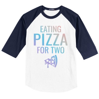 Eating Pizza For Two Great Gift Pregnancy Gift Baseball Sleeve Shirt