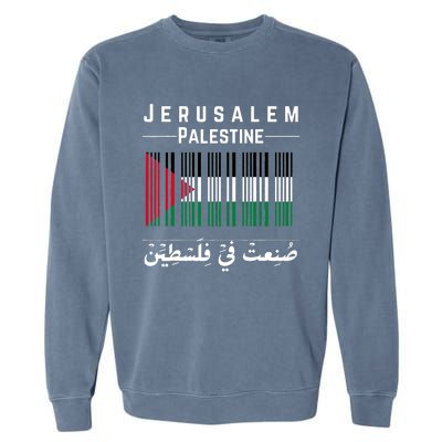 Embroidery Palestine Folklore Independence Decor Jordanian Garment-Dyed Sweatshirt