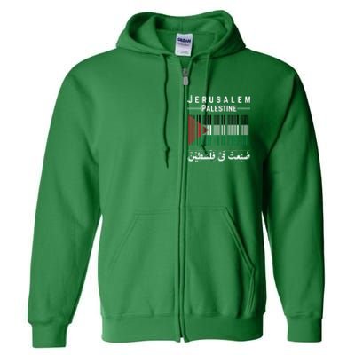 Embroidery Palestine Folklore Independence Decor Jordanian Full Zip Hoodie