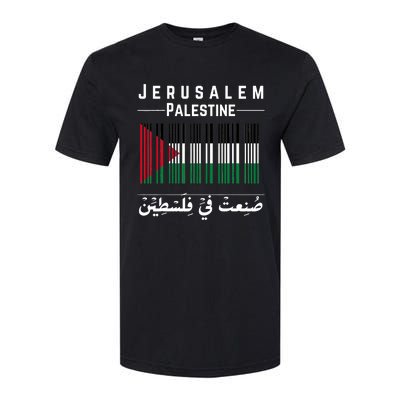 Embroidery Palestine Folklore Independence Decor Jordanian Softstyle CVC T-Shirt