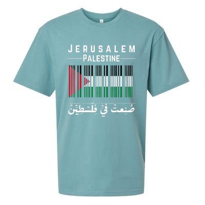 Embroidery Palestine Folklore Independence Decor Jordanian Sueded Cloud Jersey T-Shirt