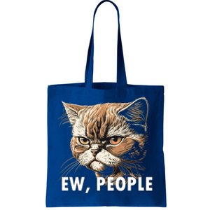 Ew People Funny Cat Introvert Cat Lovers Graphic Gift Tote Bag