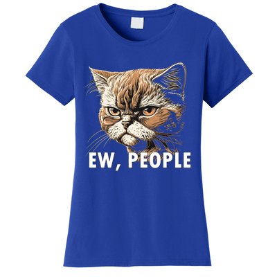 Ew People Funny Cat Introvert Cat Lovers Graphic Gift Women's T-Shirt