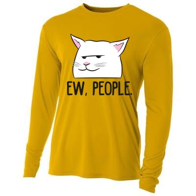 Ew People Funny Cat Owner Gift Love Cats Gift Cooling Performance Long Sleeve Crew