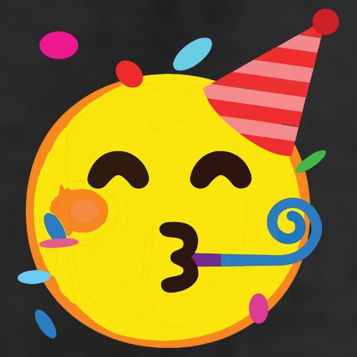 Emoticon Partying Face Birthday 7 Panel Mesh Trucker Snapback Hat