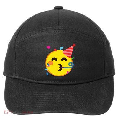Emoticon Partying Face Birthday 7-Panel Snapback Hat