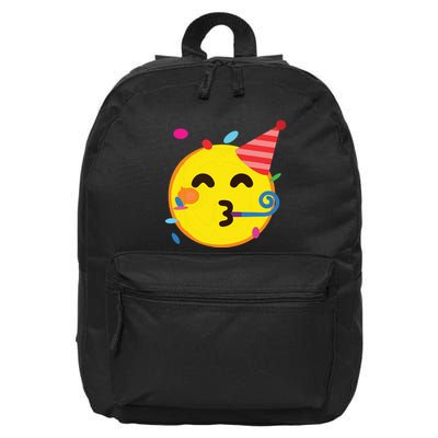 Emoticon Partying Face Birthday 16 in Basic Backpack