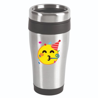 Emoticon Partying Face Birthday 16oz Travel Tumbler