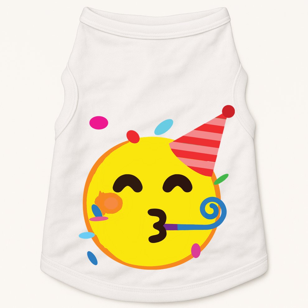 Emoticon Partying Face Birthday Doggie Tank