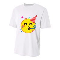 Emoticon Partying Face Birthday Youth Performance Sprint T-Shirt
