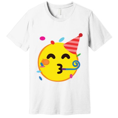 Emoticon Partying Face Birthday Premium T-Shirt