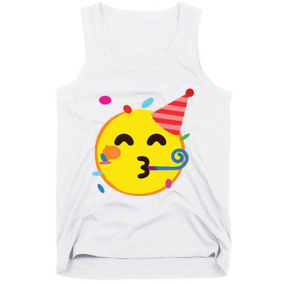 Emoticon Partying Face Birthday Tank Top