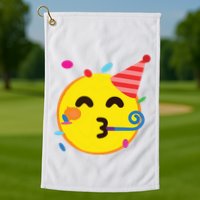 Emoticon Partying Face Birthday Golf Towel