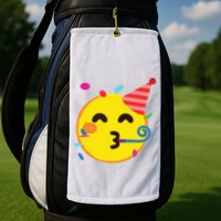 Emoticon Partying Face Birthday Golf Towel