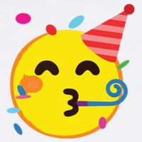 Emoticon Partying Face Birthday Golf Towel