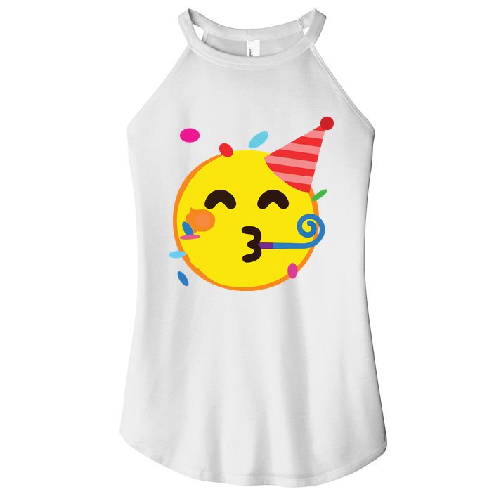 Emoticon Partying Face Birthday Women's Perfect Tri Rocker Tank