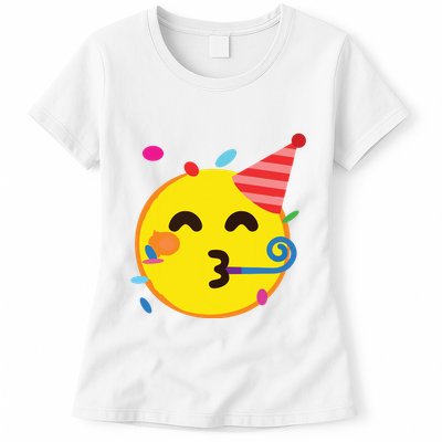 Emoticon Partying Face Birthday Womens T-Shirt