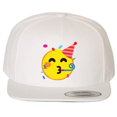 Emoticon Partying Face Birthday Wool Snapback Cap