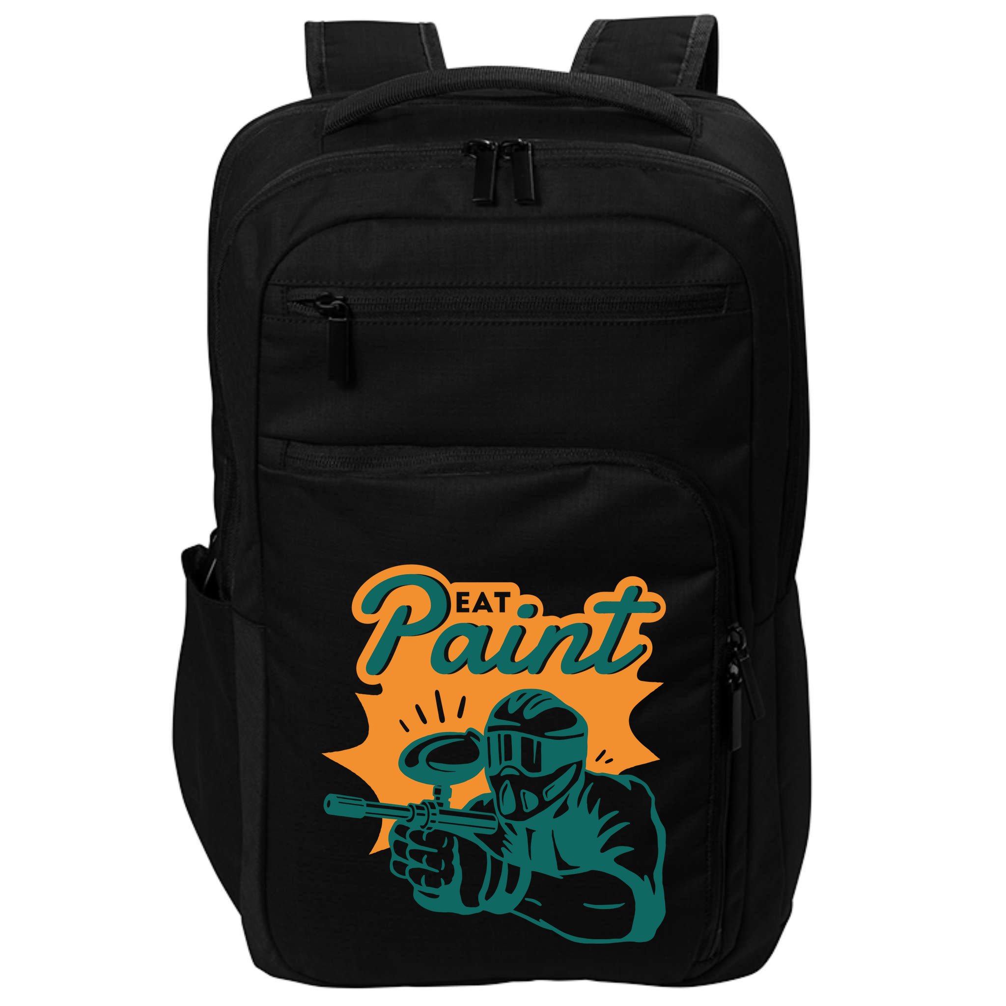 Eat Paint Funny Paintball Impact Tech Backpack