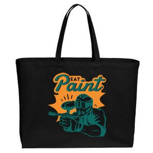 Eat Paint Funny Paintball Cotton Canvas Jumbo Tote