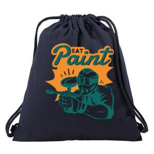 Eat Paint Funny Paintball Drawstring Bag