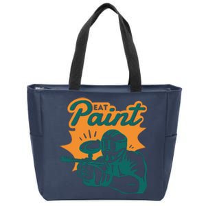 Eat Paint Funny Paintball Zip Tote Bag