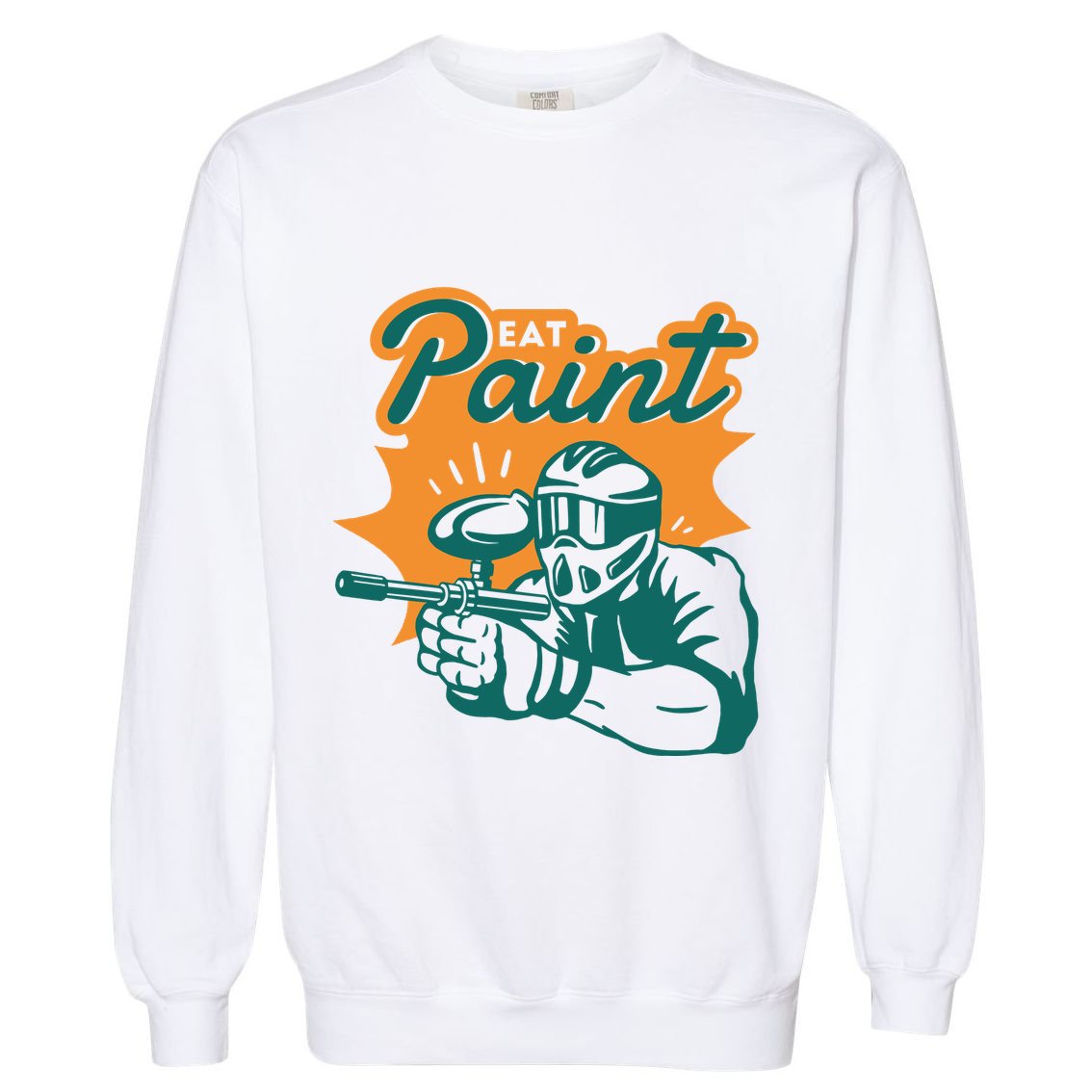 Eat Paint Funny Paintball Garment-Dyed Sweatshirt