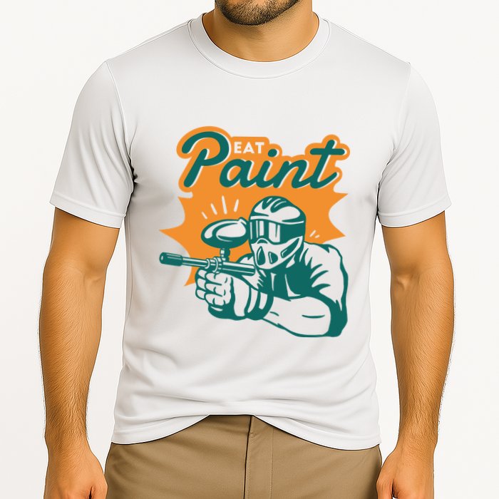 Eat Paint Funny Paintball Cooling Performance Crew T-Shirt